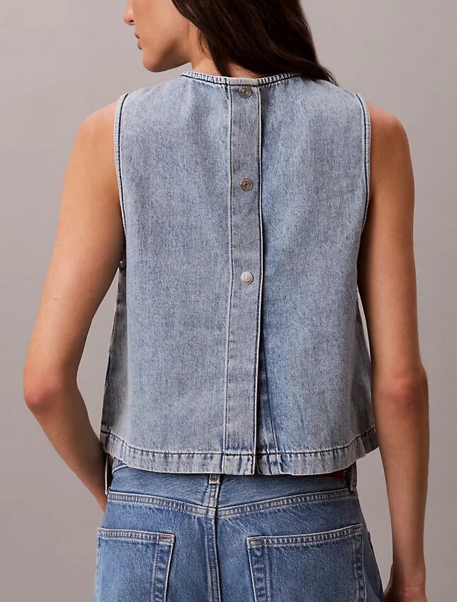 Haut court en denim Haut court en denim