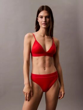 Haut de bikini triangle avec logo moderne
