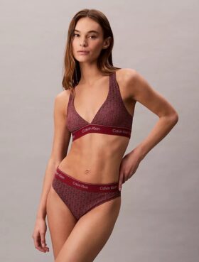 Haut de bikini triangle à dos nageur avec logo moderne Haut de bikini triangle à dos nageur avec logo moderne