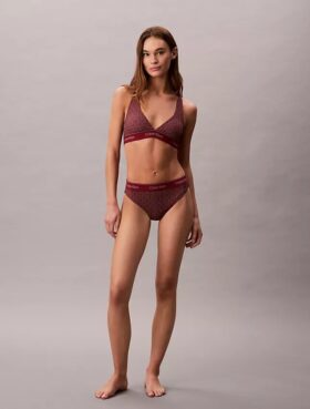 Haut de bikini triangle à dos nageur avec logo moderne Haut de bikini triangle à dos nageur avec logo moderne