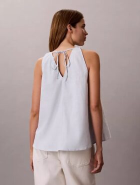 Haut sans manches en mélange de lin
