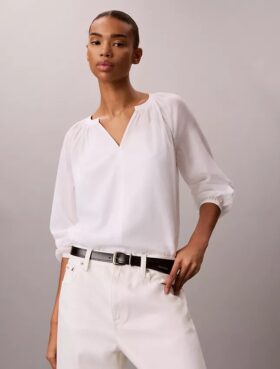 Haut sans manches léger en mélange de coton