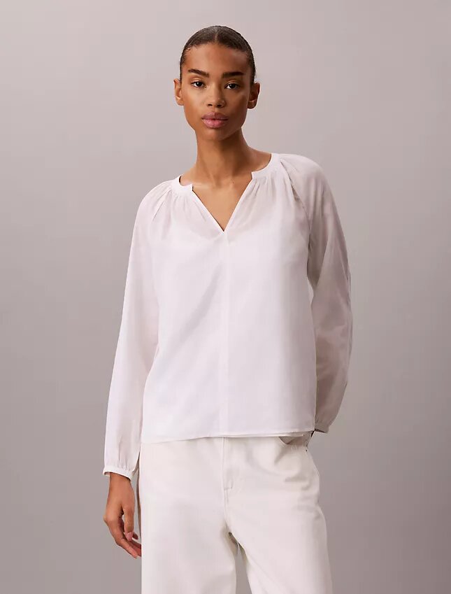 Haut sans manches léger en mélange de coton Haut sans manches léger en mélange de coton