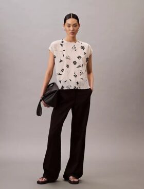 Haut smocké à imprimé floral