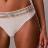 Icon Thong en coton et Modal rayé