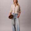 Jeans baggy taille basse avec logo Jeans baggy taille basse avec logo