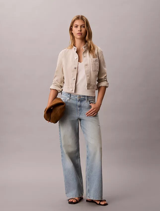 Jeans baggy taille basse avec logo Jeans baggy taille basse avec logo