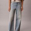 Jeans baggy taille basse avec logo Jeans baggy taille basse avec logo