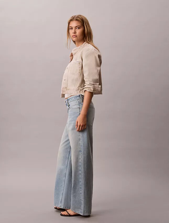 Jeans baggy taille basse avec logo Jeans baggy taille basse avec logo