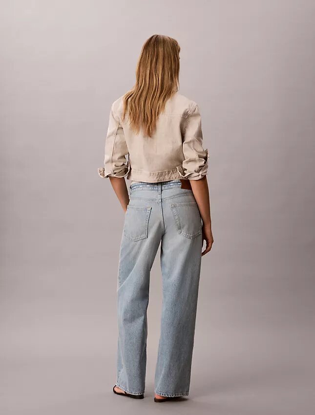 Jeans baggy taille basse avec logo Jeans baggy taille basse avec logo