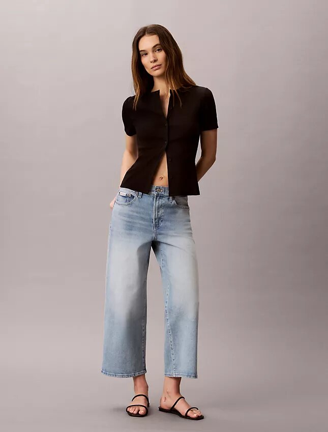 Jeans courts à jambes larges Jeans courts à jambes larges