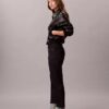Jeans droit décontracté à revers