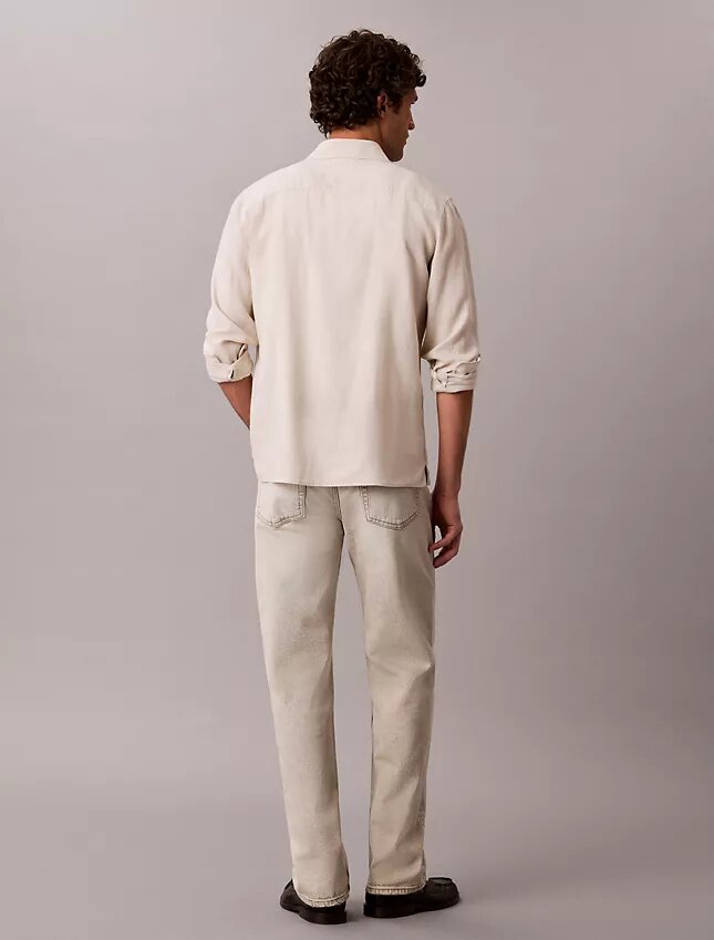 Jeans droit standard en mélange de laine Jeans droit standard en mélange de laine
