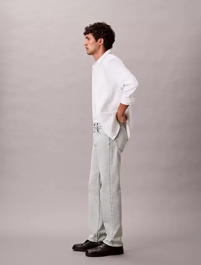 Jeans droit standard en mélange de laine Jeans droit standard en mélange de laine