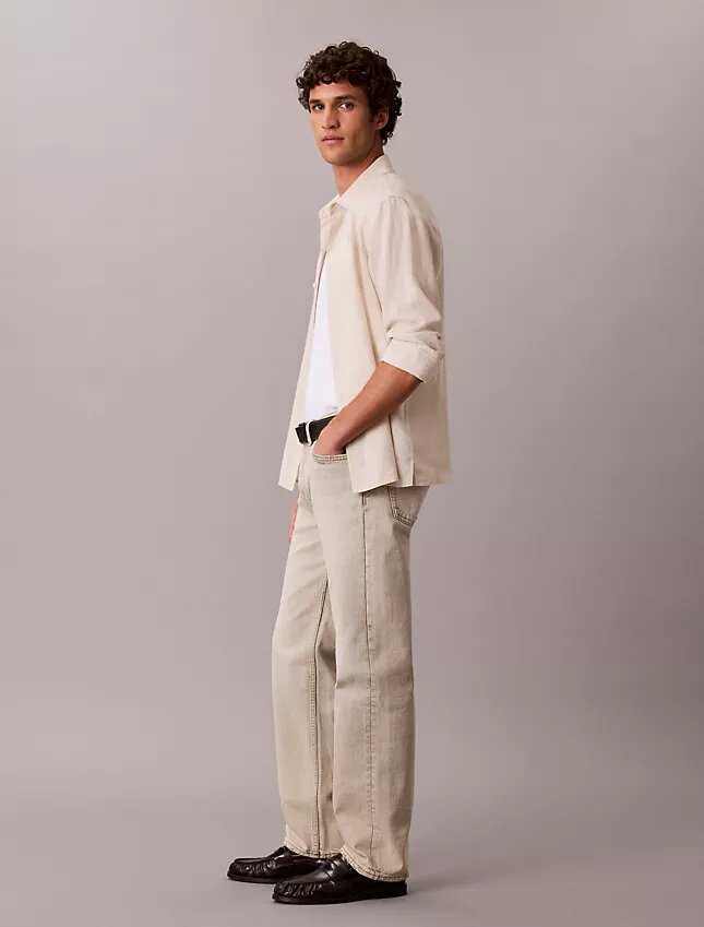Jeans droit standard en mélange de laine Jeans droit standard en mélange de laine