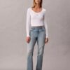 Jeans droit taille haute