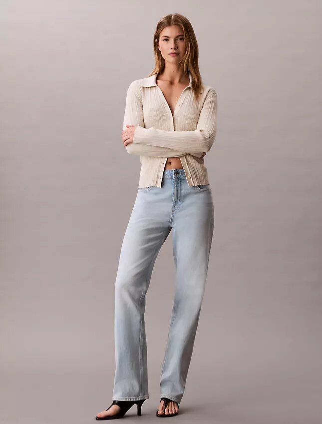 Jeans droit taille haute Jeans droit taille haute