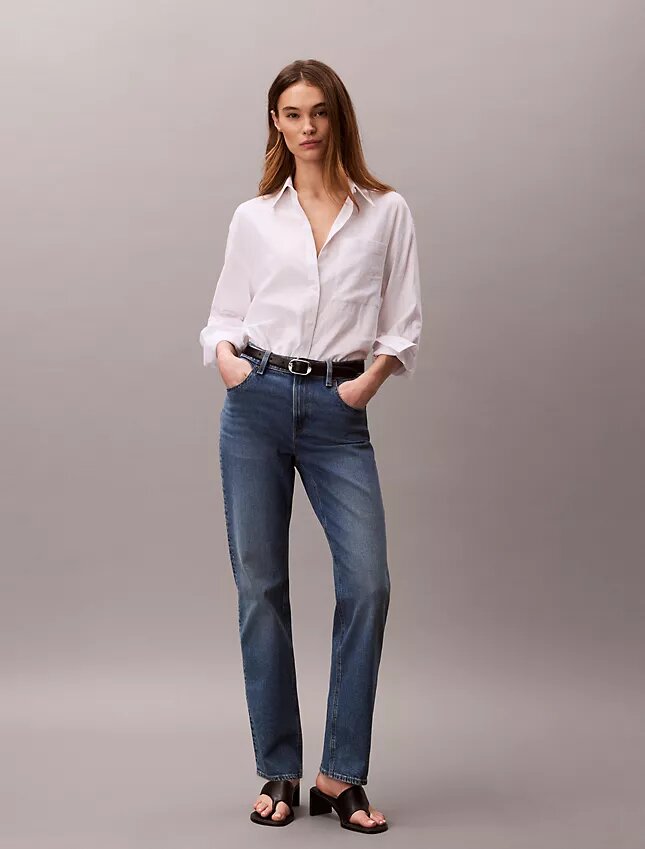 Jeans droit taille haute Jeans droit taille haute