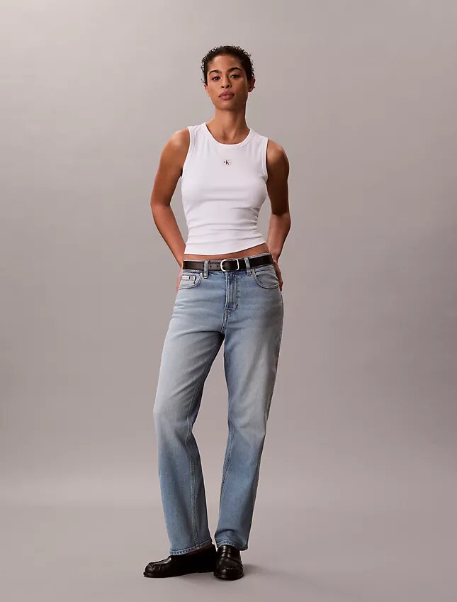 Jeans droit taille haute Jeans droit taille haute