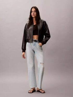 Jeans droit taille haute Jeans droit taille haute