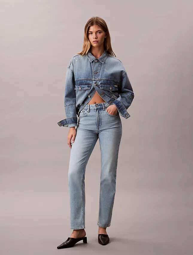 Jeans droit taille haute Jeans droit taille haute