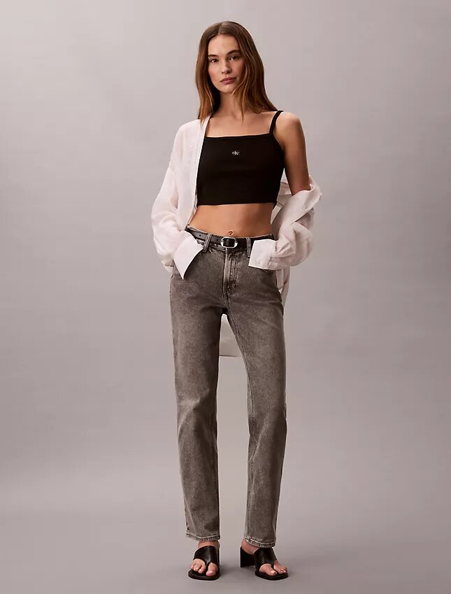 Jeans droit taille haute Jeans droit taille haute