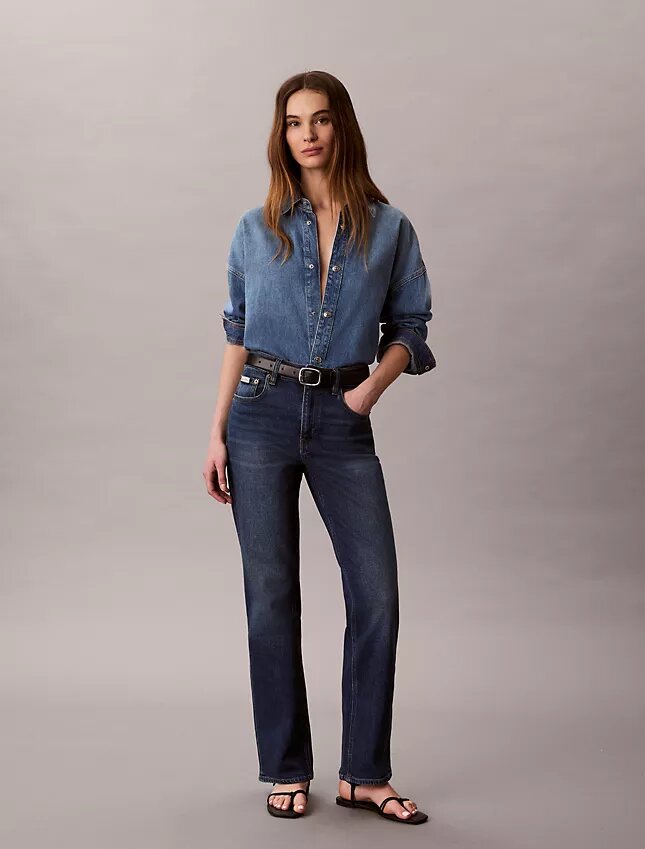 Jeans droit taille haute Jeans droit taille haute