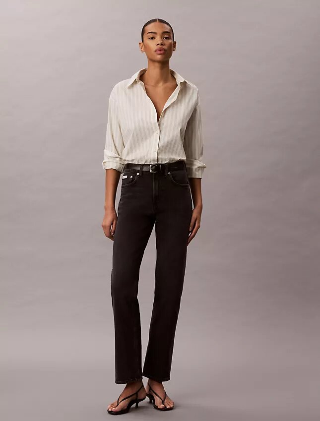 Jeans droit taille haute Jeans droit taille haute