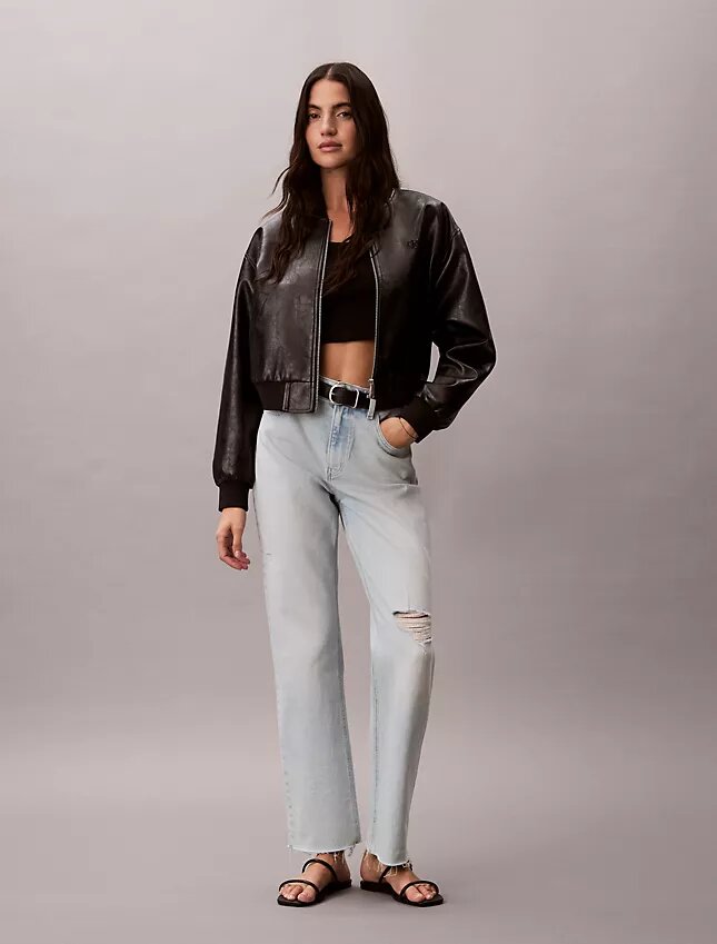 Jeans droit taille haute Jeans droit taille haute