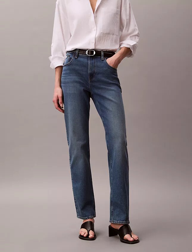 Jeans droit taille haute Jeans droit taille haute
