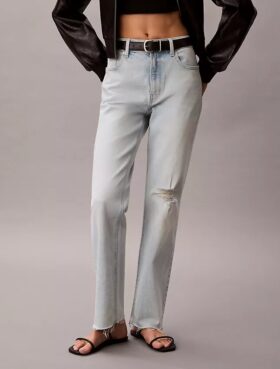Jeans droit taille haute Jeans droit taille haute