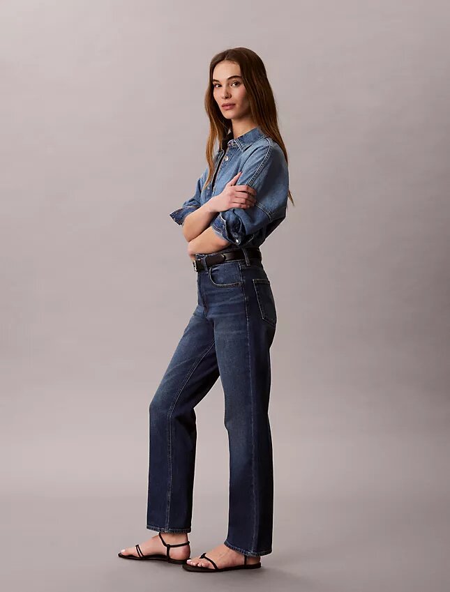 Jeans droit taille haute Jeans droit taille haute