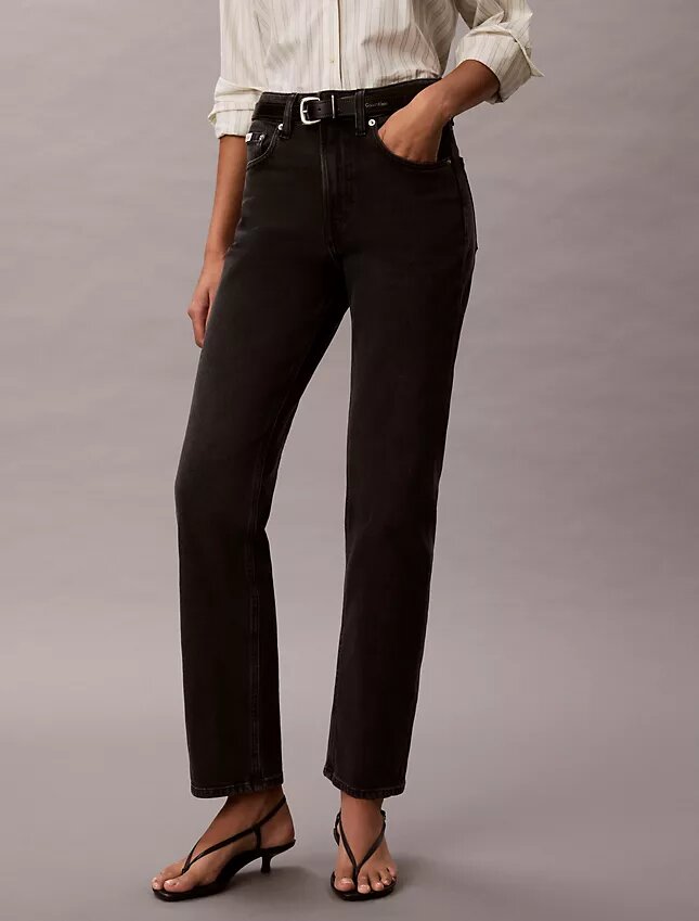 Jeans droit taille haute Jeans droit taille haute