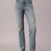 Jeans droit taille haute
