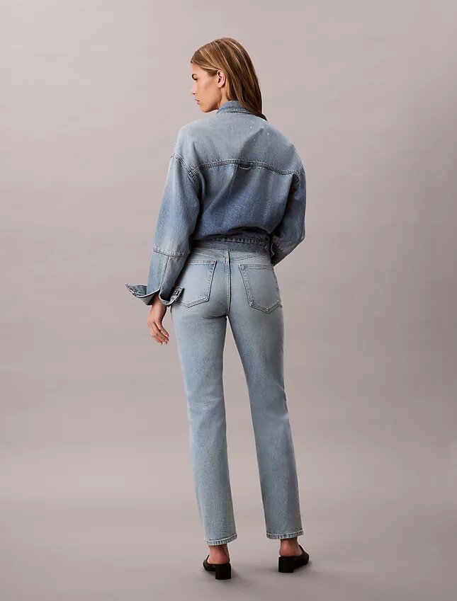 Jeans droit taille haute Jeans droit taille haute