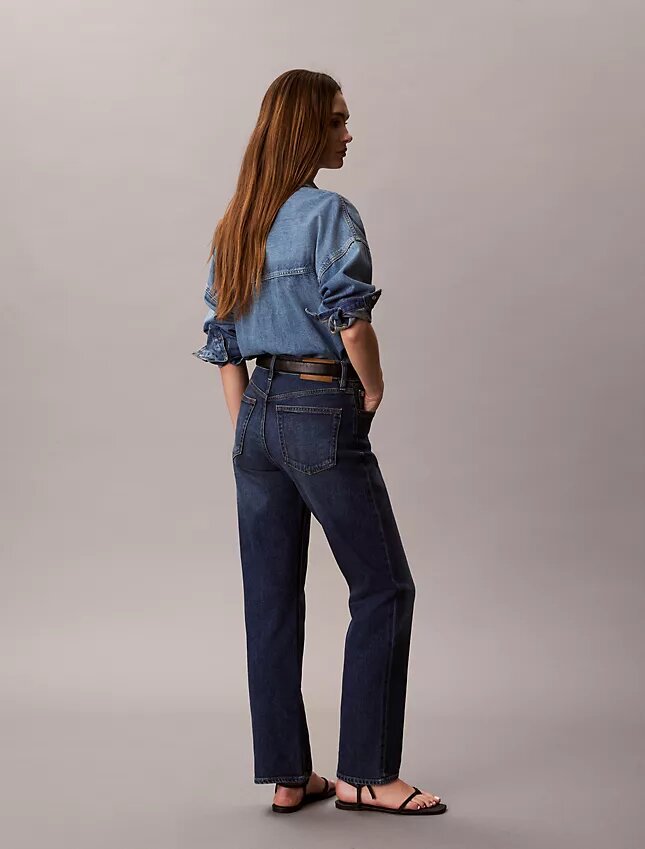 Jeans droit taille haute Jeans droit taille haute