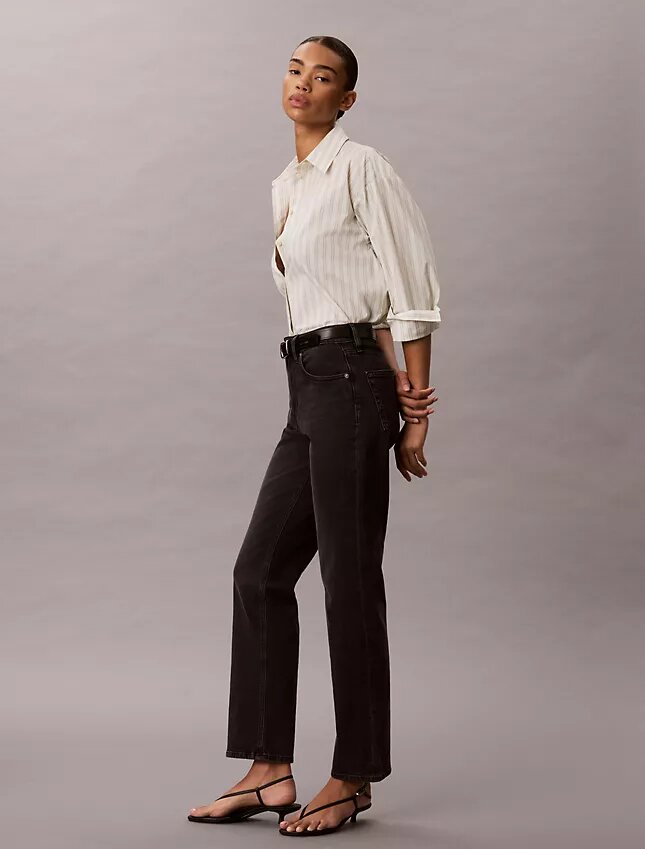 Jeans droit taille haute Jeans droit taille haute