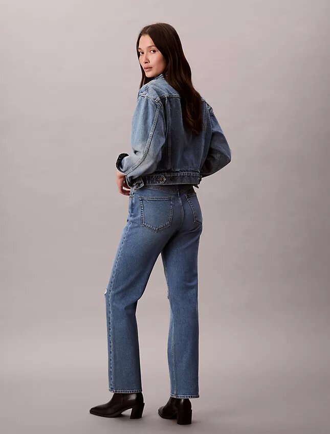 Jeans droit taille haute Jeans droit taille haute