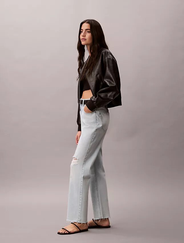 Jeans droit taille haute Jeans droit taille haute
