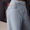 Jeans à jambes larges en mélange de lin Jeans à jambes larges en mélange de lin