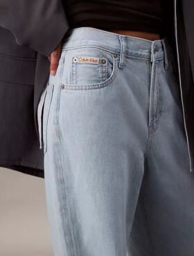 Jeans à jambes larges en mélange de lin Jeans à jambes larges en mélange de lin