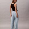Jeans à jambes larges en mélange de lin Jeans à jambes larges en mélange de lin