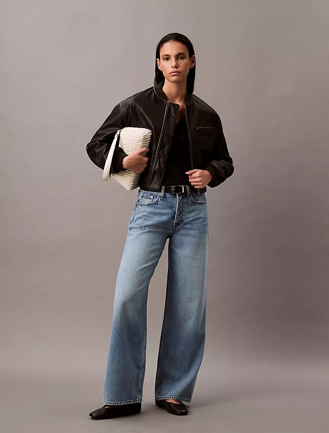Jeans à jambes larges en mélange de lyocell Jeans à jambes larges en mélange de lyocell