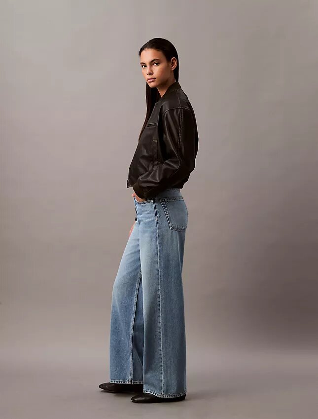 Jeans à jambes larges en mélange de lyocell Jeans à jambes larges en mélange de lyocell
