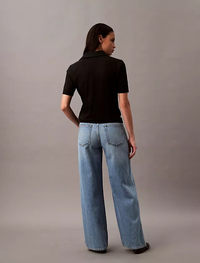Jeans à jambes larges en mélange de lyocell Jeans à jambes larges en mélange de lyocell