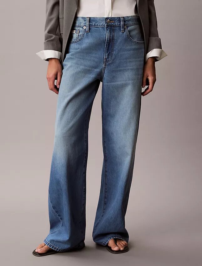 Jeans à jambes larges en mélange de lyocell Jeans à jambes larges en mélange de lyocell