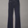 Jeans évasé à taille mi-haute