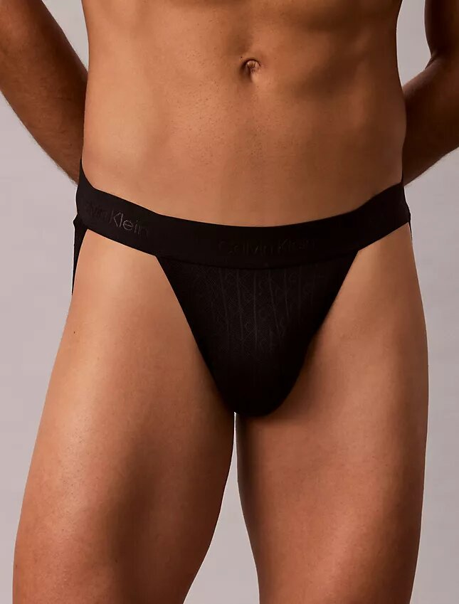 Jockstrap en microfibre et dentelle Jockstrap en microfibre et dentelle
