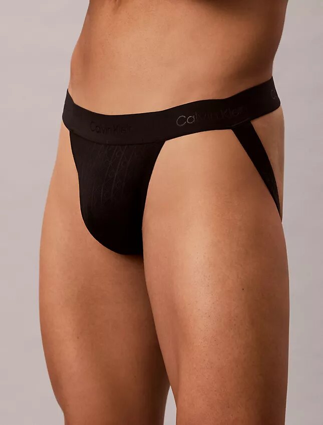 Jockstrap en microfibre et dentelle Jockstrap en microfibre et dentelle