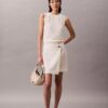 Jupe asymétrique en mélange lin-coton Jupe asymétrique en mélange lin-coton